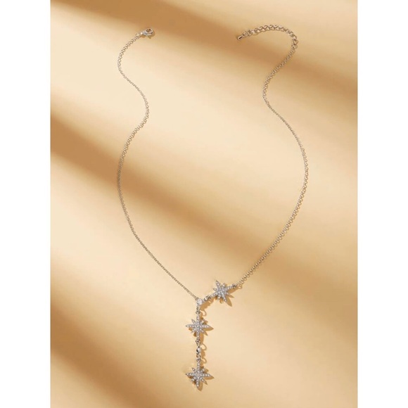 Rhinestone star charm necklace - Picture 2 of 4